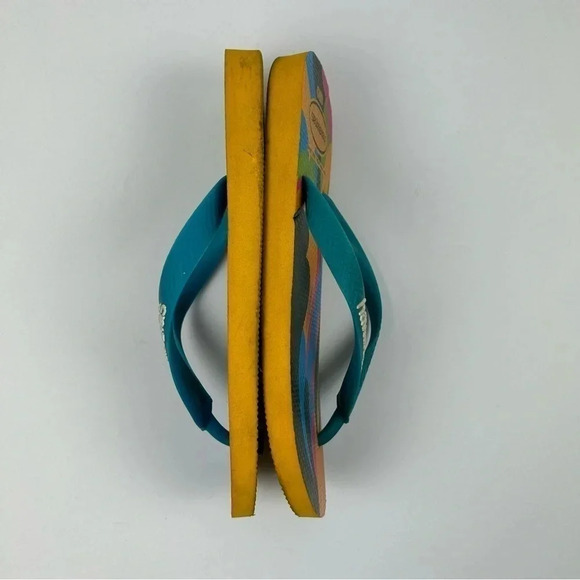 Havaianas Women's Top Fashion Flip Flops Multicolor Tropical Bird Print Size 8 - Picture 5 of 7